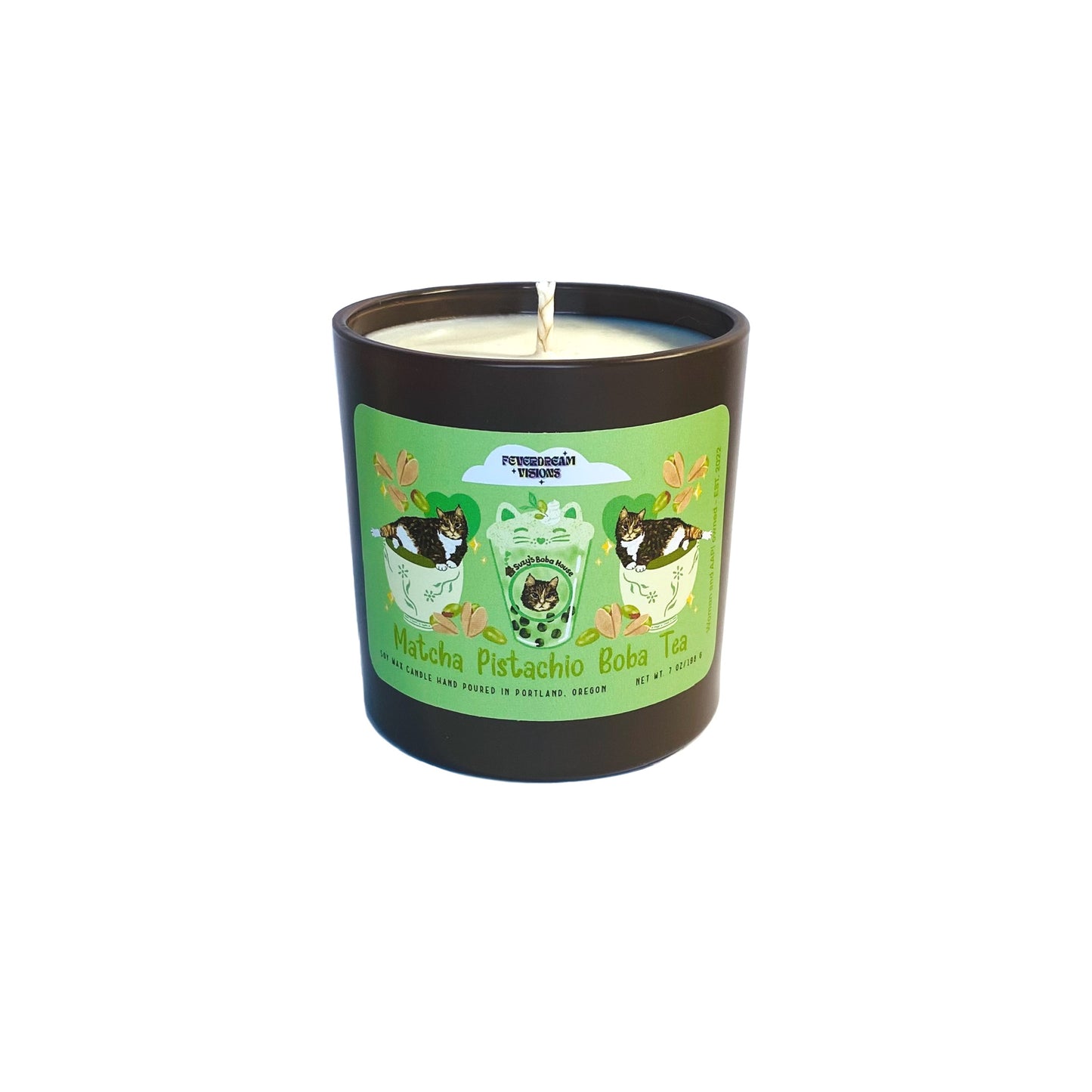 *NEW* Matcha Pistachio Boba Tea Candle