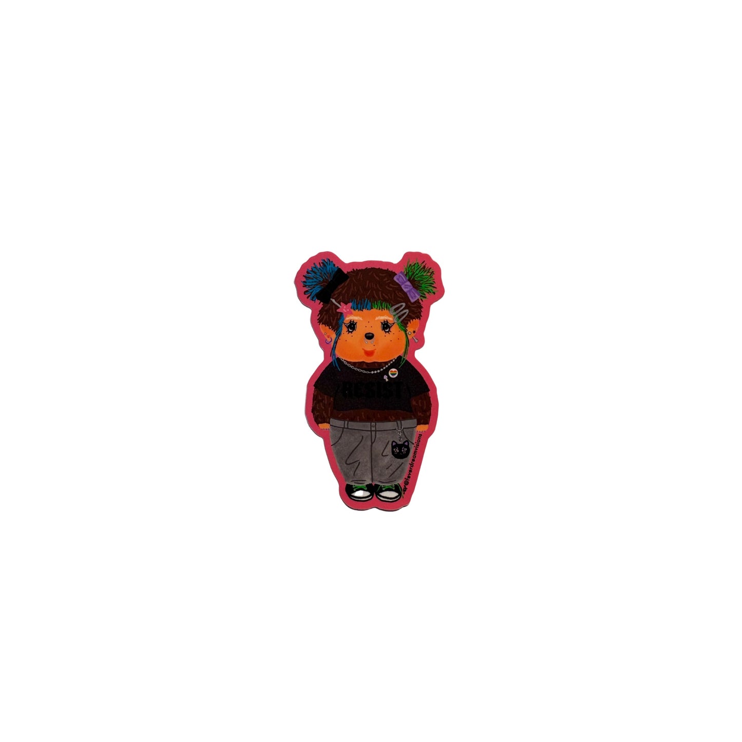 *NEW* Punk Monkey Girl Sticker
