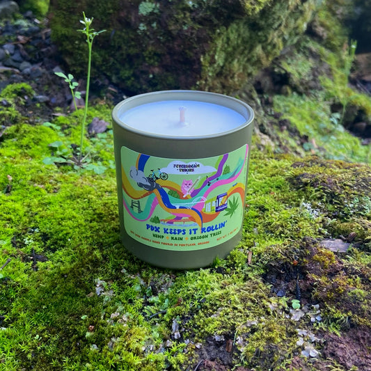 PDX Keeps It Rollin’ Candle