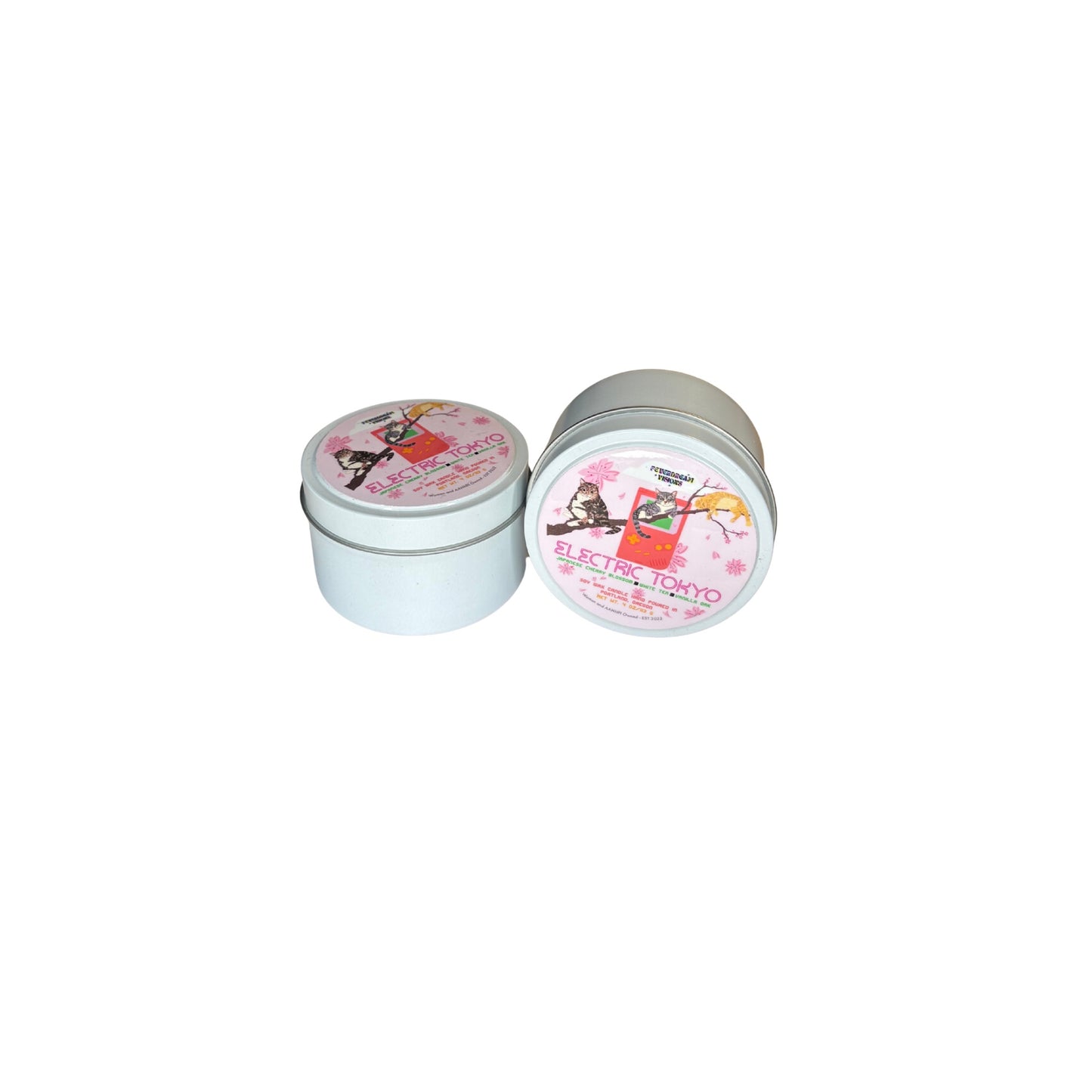 Electric Tokyo Japanese Cherry Blossom and White Tea Soy Wax Candle