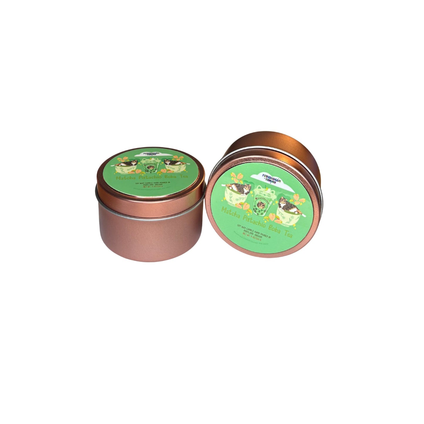 Matcha Pistachio Boba Tea Candle