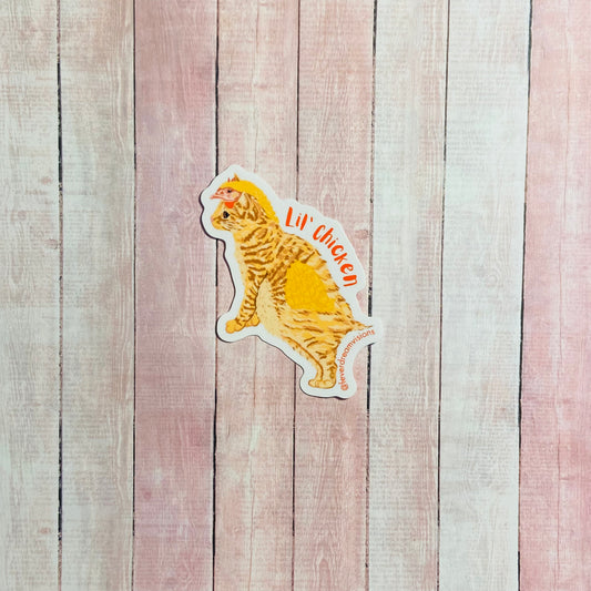 *NEW* Lil’ Chicken Baby Leo Cat Sticker